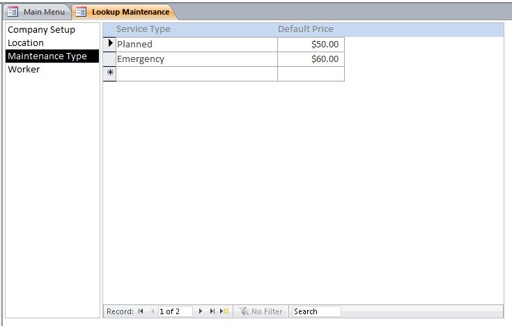 Freelance Contractor Equipment Maintenance Log Tracking Database Template